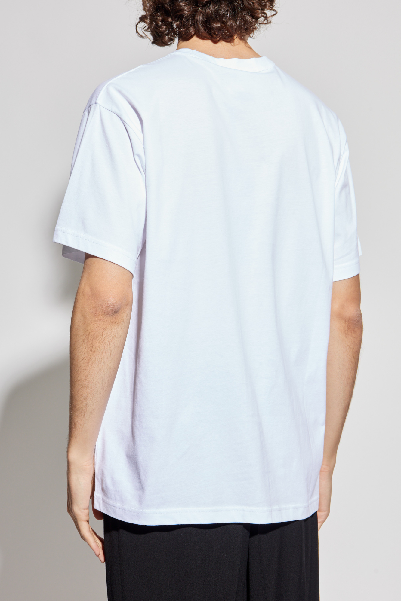 White T-shirt with printed logo Versace Jeans Couture